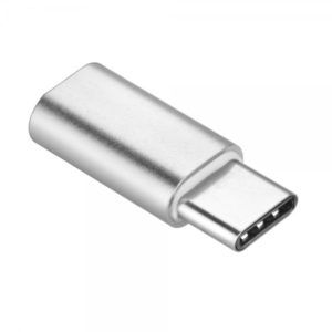 Adaptador Micro USB - USB Type C (Prateado)