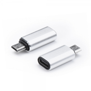 Adaptador USB Type C - Micro USB (Prateado)