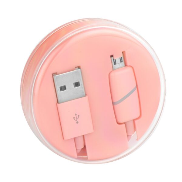 Cabo USB Micro USB (Rosa)
