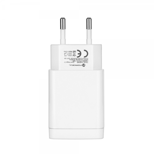 Carregador Forcell USB 2,4A com Quick Charge 3.0