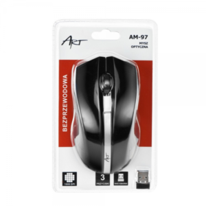 Rato óptico ART AM-97 USB s/ fios (Preto)