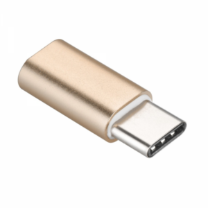 Adaptador Micro USB - USB Type C (Dourado)