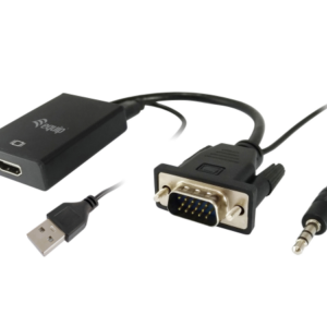 Adaptador VGA para HDMI com audio