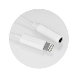 Adaptador de iPhone Lightning 8-pin para Jack 3,5mm (Branco)
