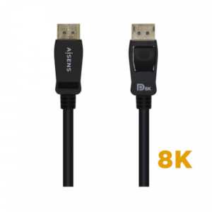 Cabo Displayport Macho AISENS V1.4 1.0m (preto)