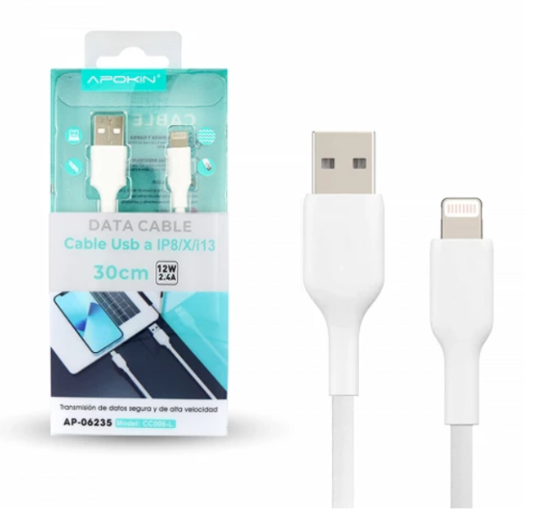 Cabo USB - Ligthning 30 cm (Branco)