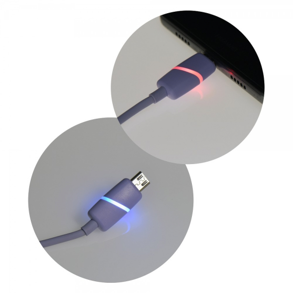 Cabo USB Micro USB (Roxo)