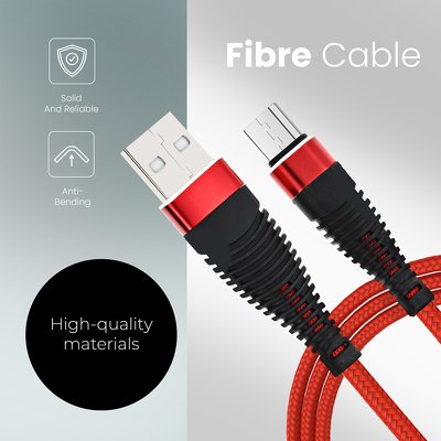 Cabo USB para iPhone Lightning 8-pin (Vermelho)