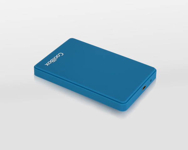 Caixa para disco Externo 2.5'' COOLBOX USB 3.0 (Toque suave azul)