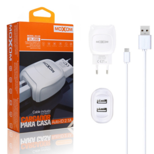 Carregador 2X USB 2.1A + Cabo Micro USB