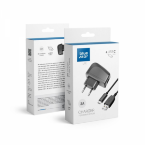 Carregador USB 2A + Cabo Type C Blue Star Lite