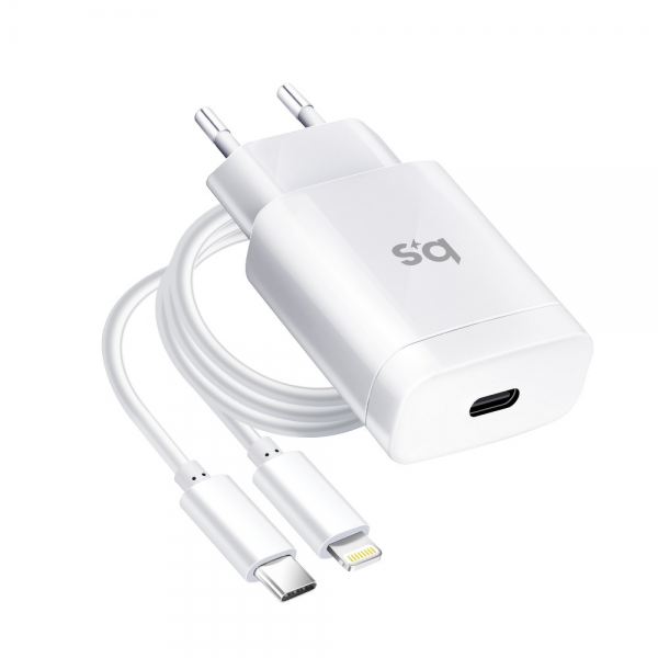 Carregador USB C + cabo lightning 3A 18W