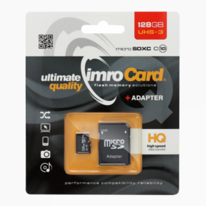 Cartão de memória Imro microSD 128GB / Classe 10 UHS-3 + adaptador