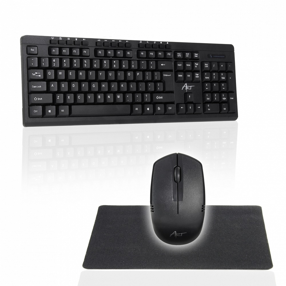 Conjunto Wireless: Teclado + Rato AK48A + Tapete de Rato