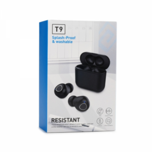 Fones Bluetooth 5.0 TWS T9 Resistant (Preto)