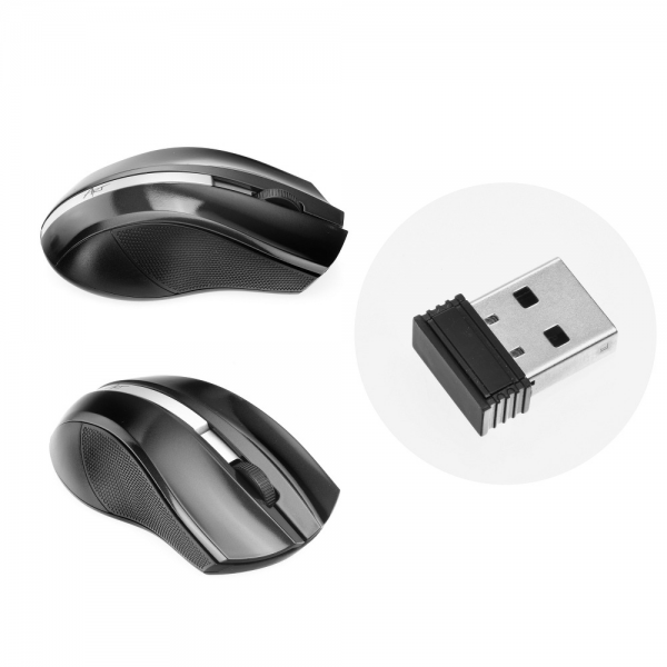 Rato óptico ART AM-97 USB s/ fios (Preto)
