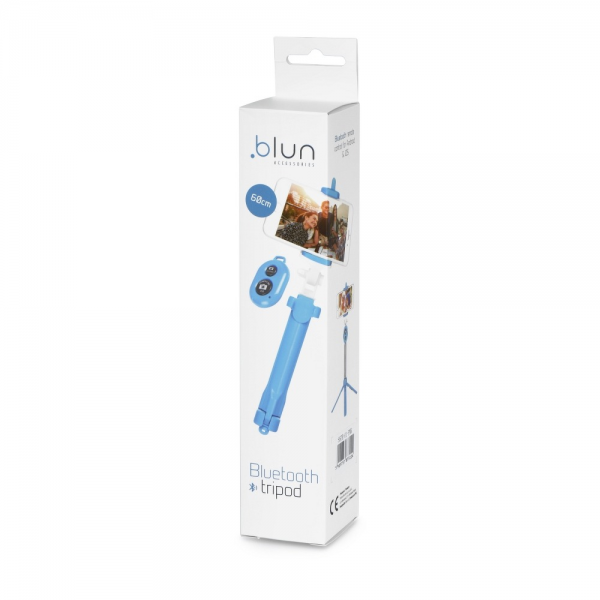 Selfie Stick BLUN com tripod e comando Bluetooth (Branco)