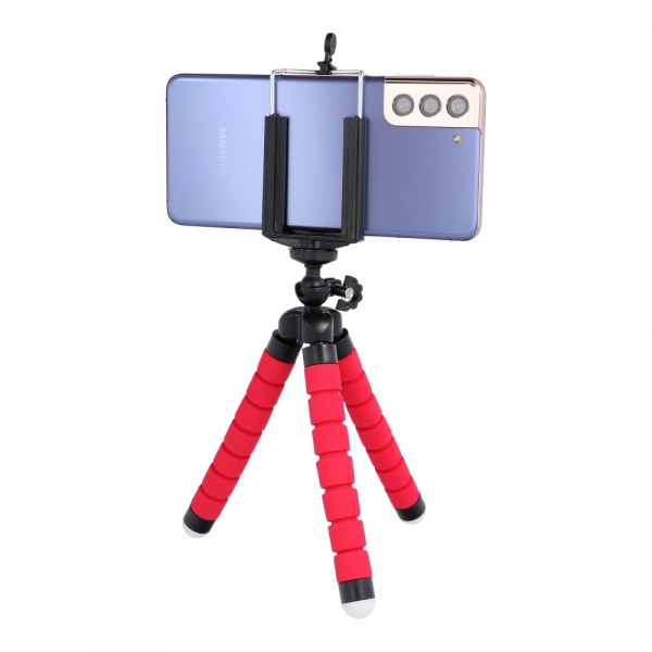 Suporte para telemóvel TRIPOD (Vermelho)