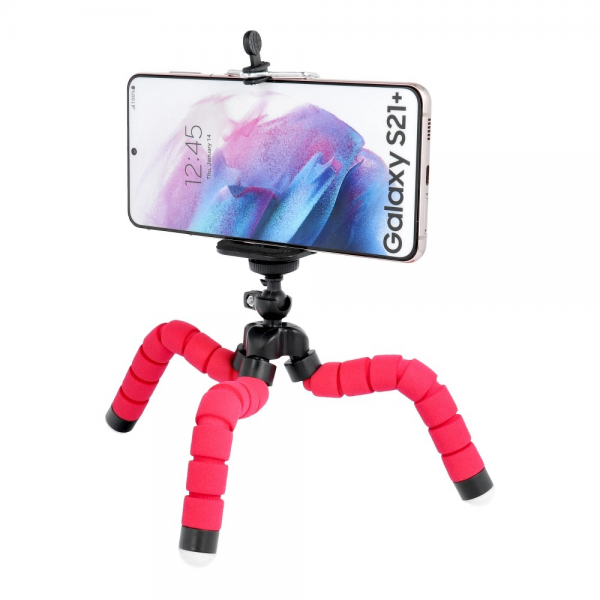 Suporte para telemóvel TRIPOD (Vermelho)
